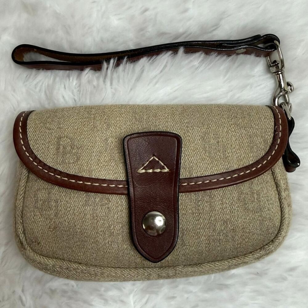 Dooney & Bourke Brown Khaki Wristlet
